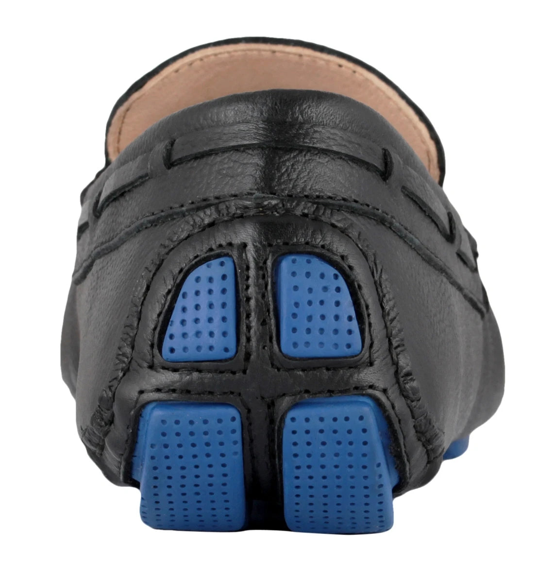 Pure Leather, Moc-toe Construction, Black Driving Shoe – TIM, ST2348CLBLK