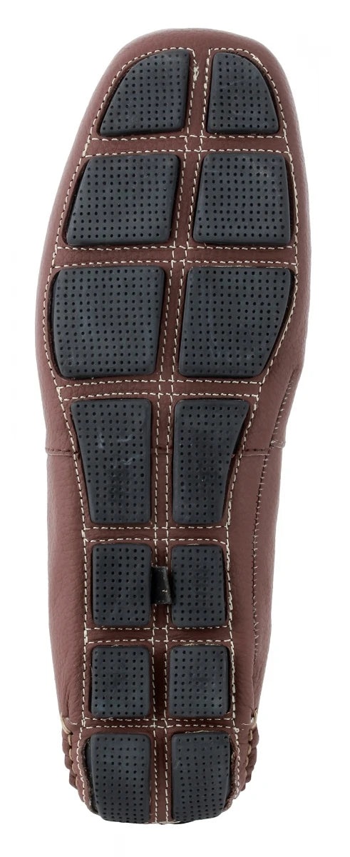 Pure Leather Maroon Driving Shoes - STN23504MRN