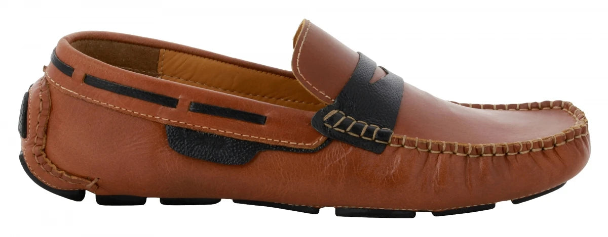Tan Leather Driving Shoes - STN23542TANOPU