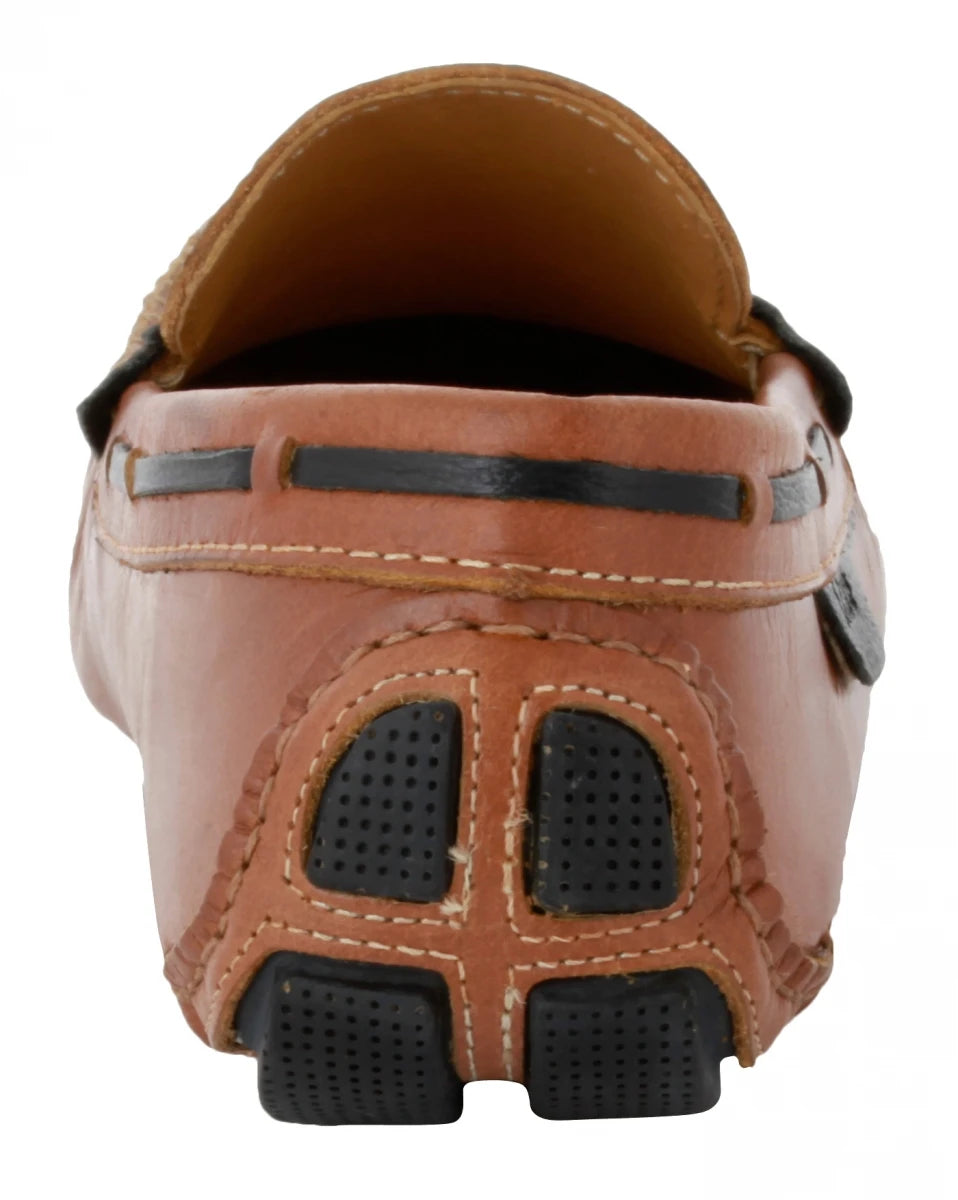 Tan Leather Driving Shoes - STN23542TANOPU