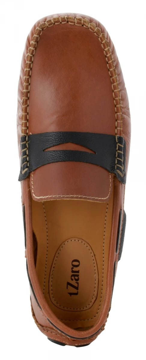 Tan Leather Driving Shoes - STN23542TANOPU