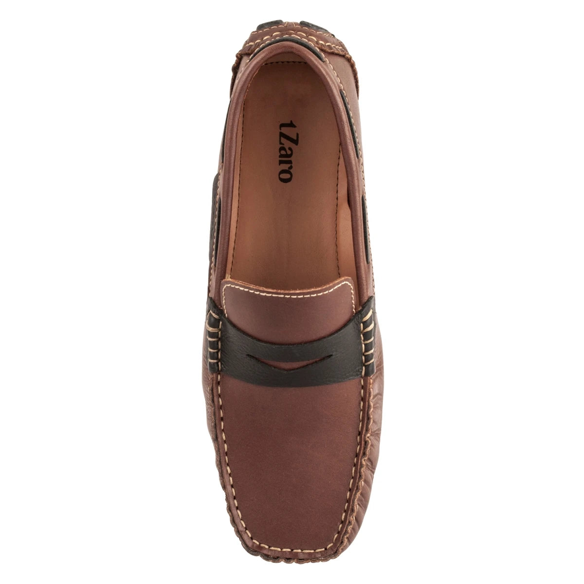 Pure Leather Tan Color Driving Shoes - STN23543TANOPU