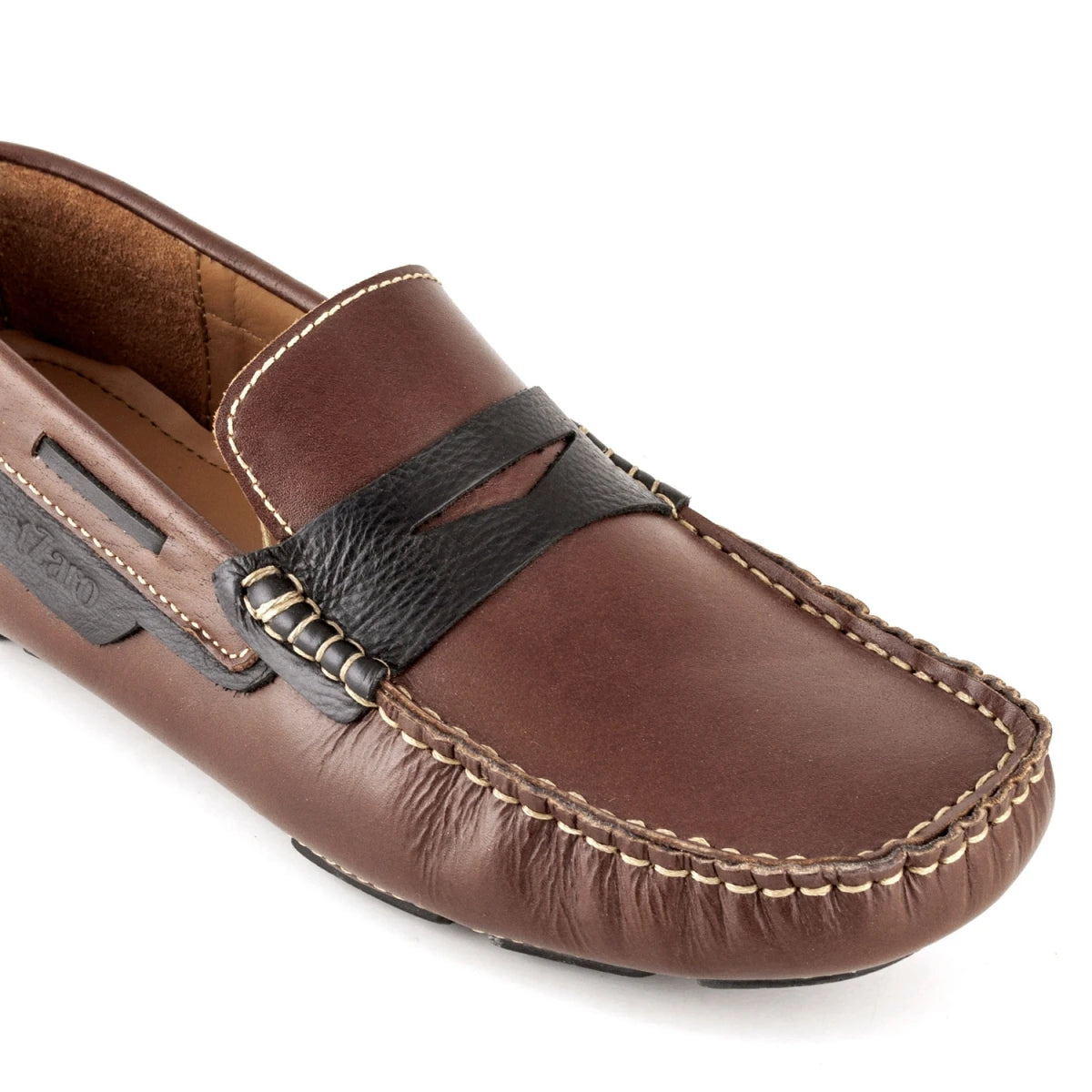 Pure Leather Tan Color Driving Shoes - STN23543TANOPU