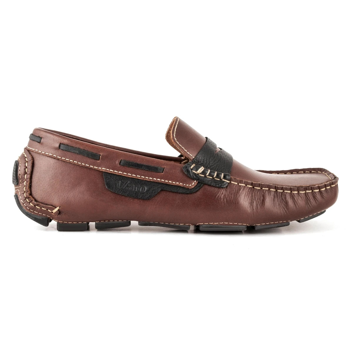 Pure Leather Tan Color Driving Shoes - STN23543TANOPU