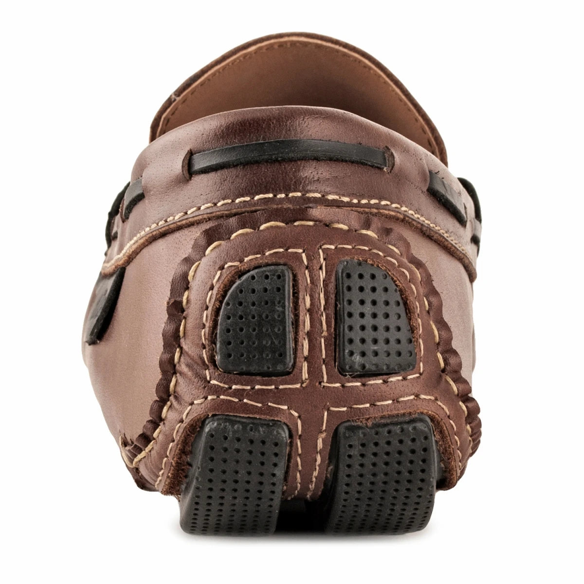 Pure Leather Tan Color Driving Shoes - STN23543TANOPU
