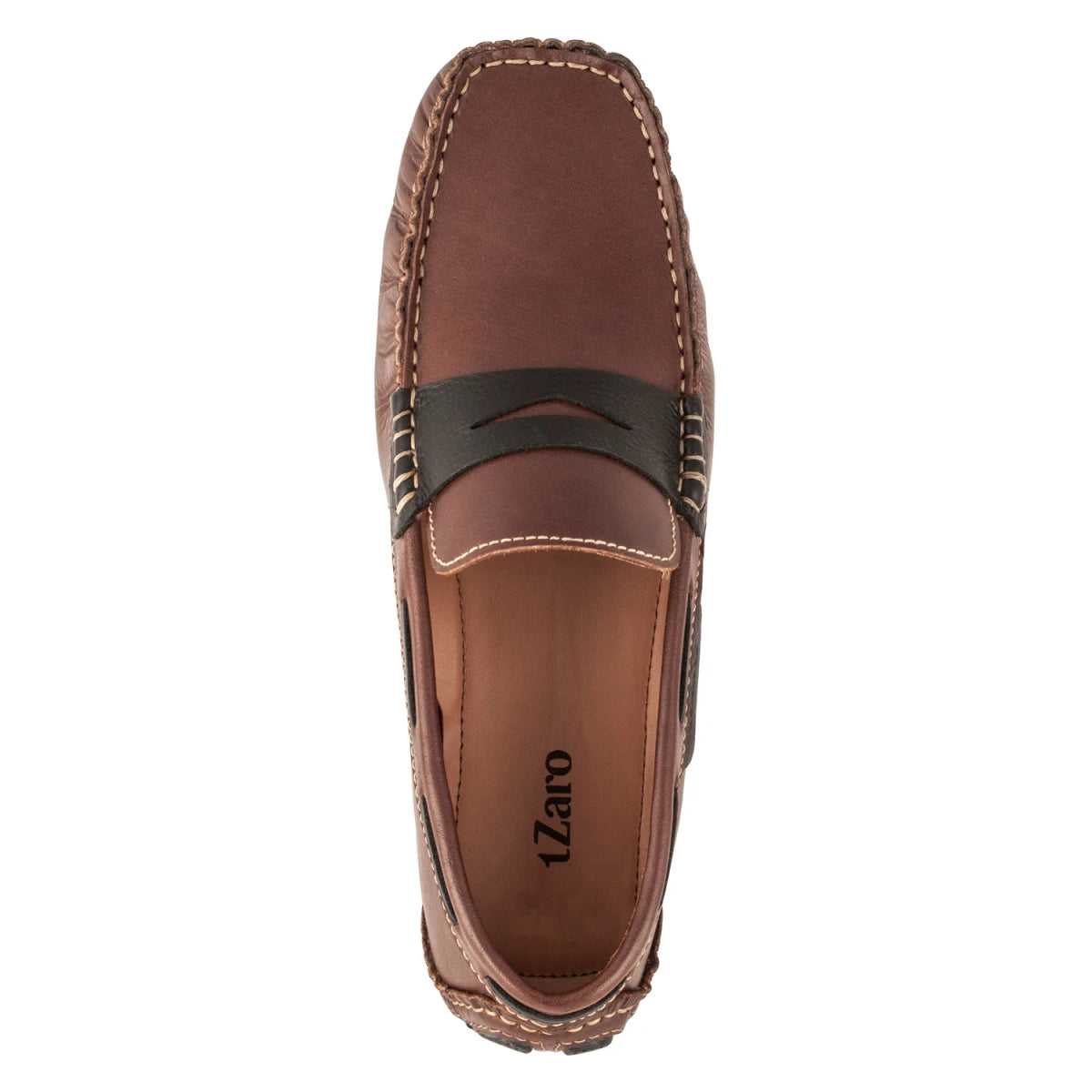 Pure Leather Tan Color Driving Shoes - STN23543TANOPU