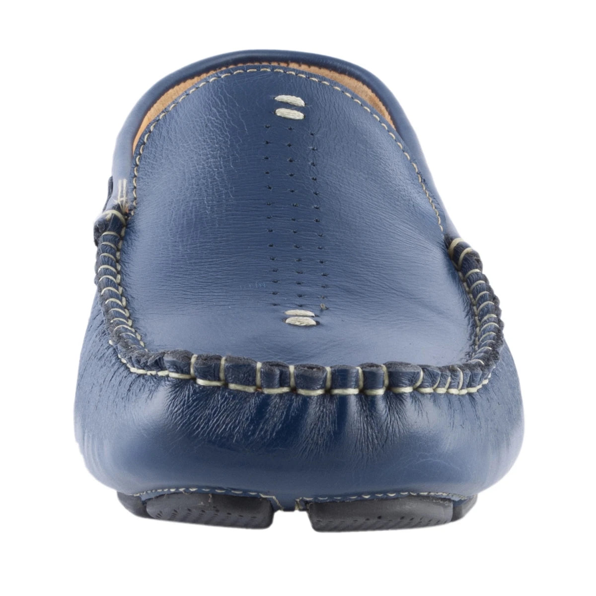 Pure Leather, Moc-toe Construction, Blue Driving Shoe - Saphire, STN2355NVY234