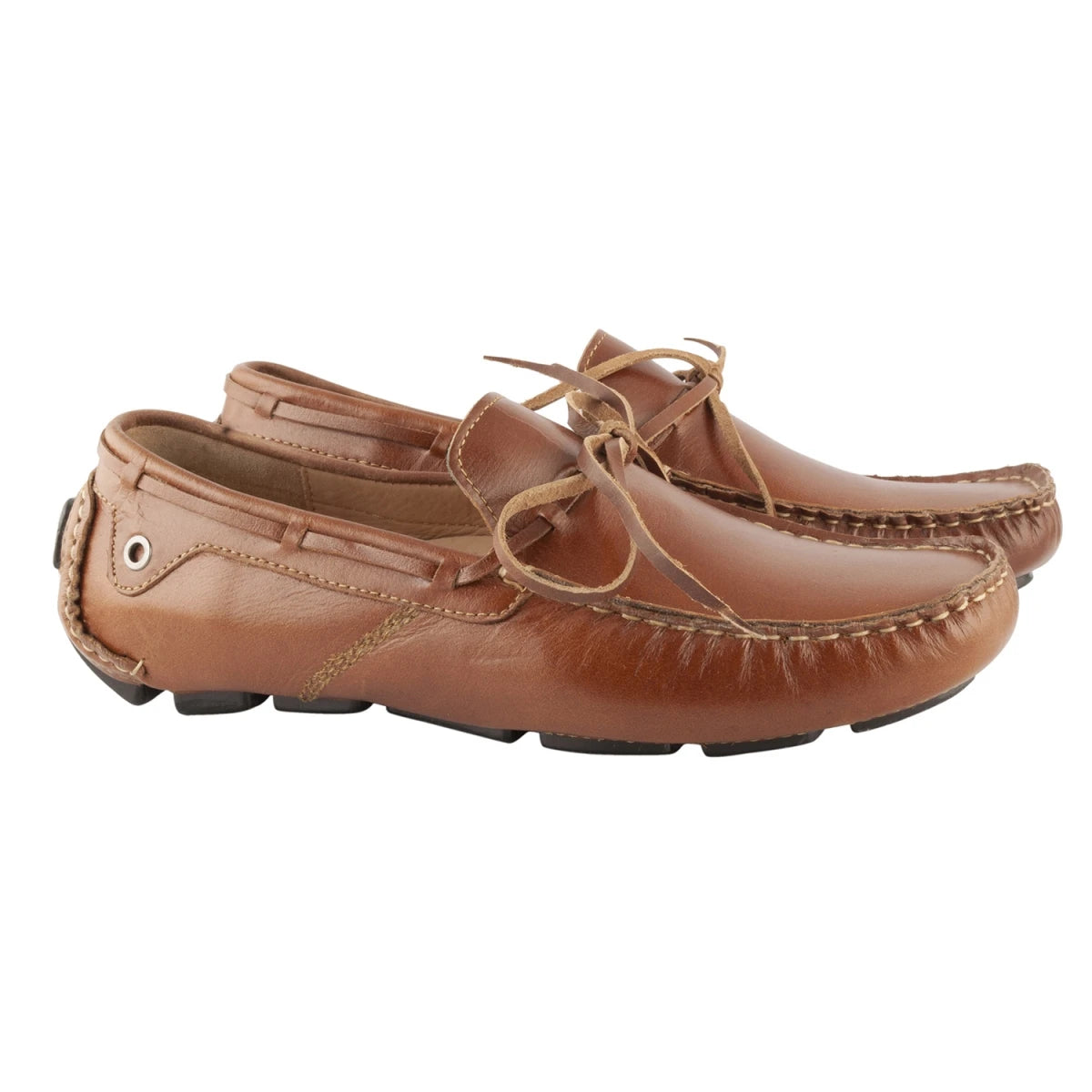 Pure Leather, Moc-toe Construction, Tan Driving Shoe- TANDD, STN2356TAN239