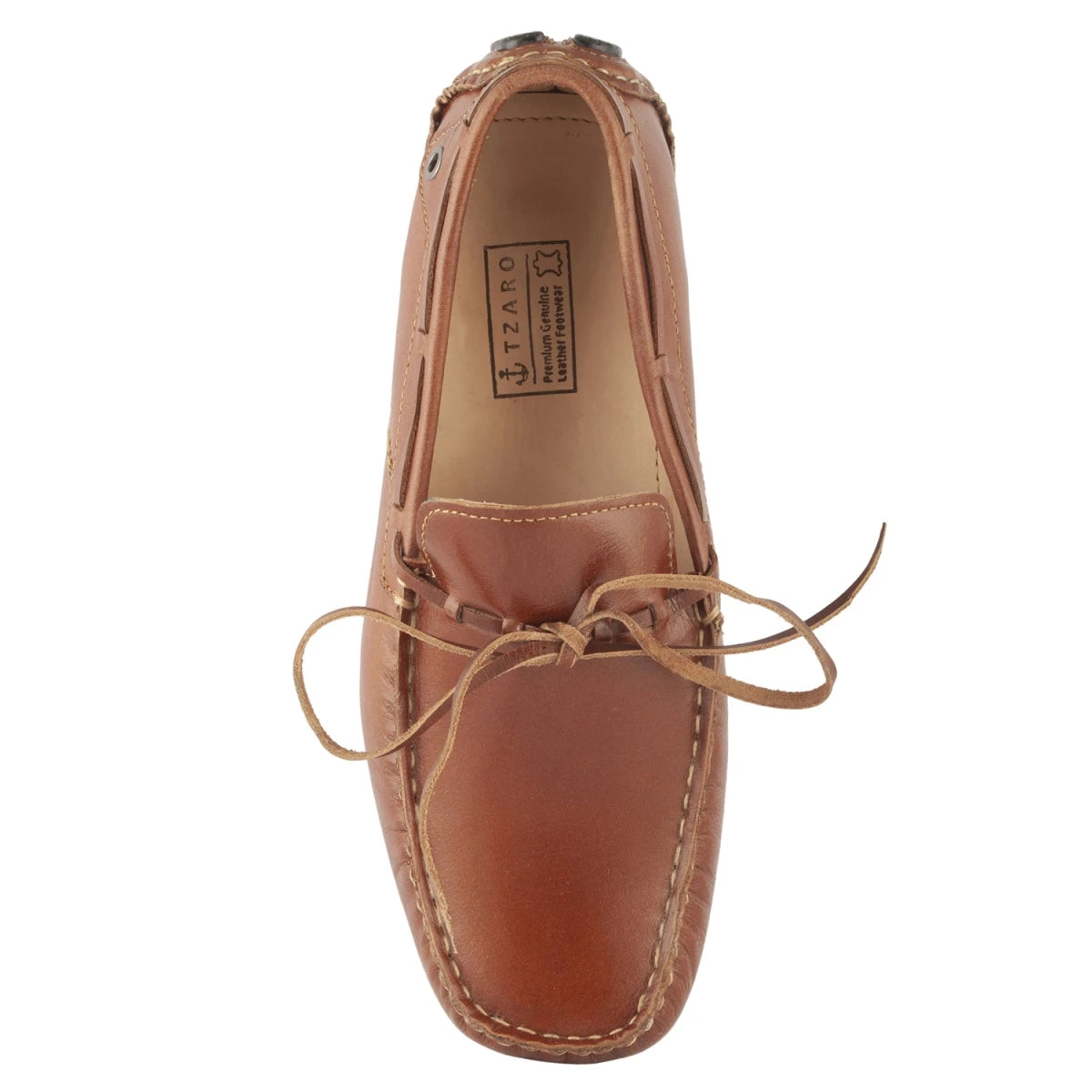 Pure Leather, Moc-toe Construction, Tan Driving Shoe- TANDD, STN2356TAN239