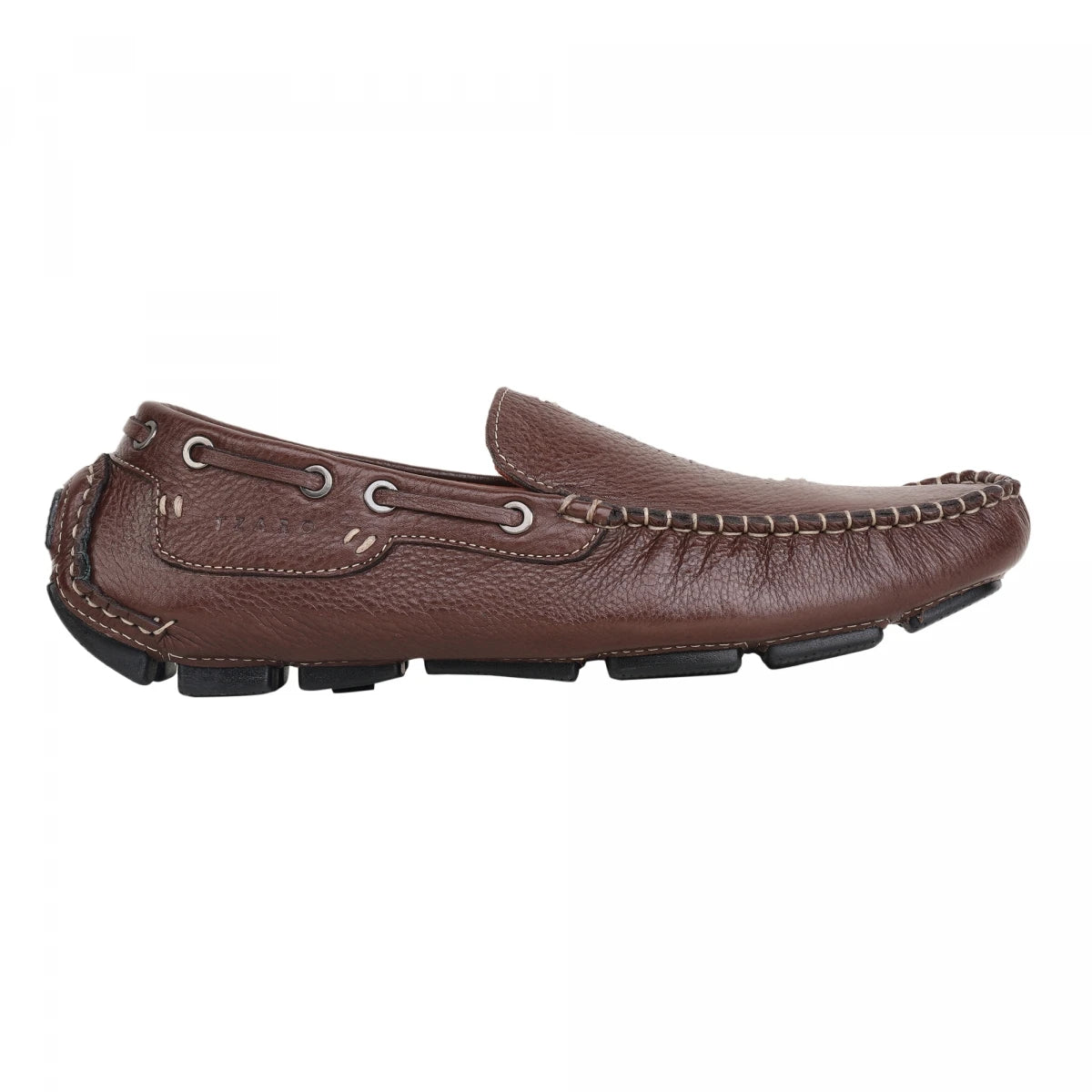 Pure Leather, Moc-toe Construction, Coffee Color Driving Shoe, STN2357CHR34