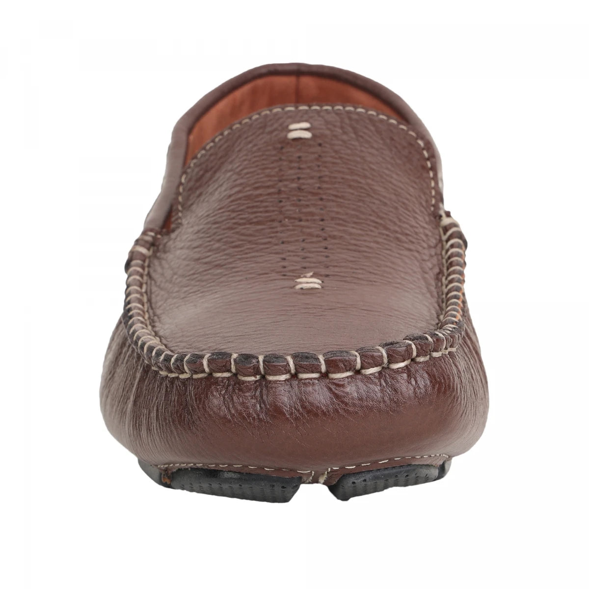 Pure Leather, Moc-toe Construction, Coffee Color Driving Shoe, STN2357CHR34