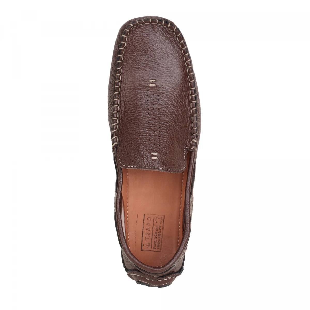 Pure Leather, Moc-toe Construction, Coffee Color Driving Shoe, STN2357CHR34