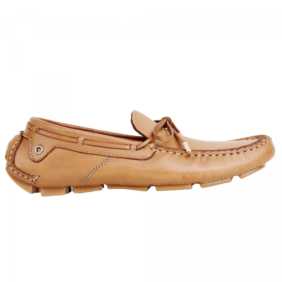 Pure Leather Light Tan Driving Shoe-STN2358LTN09