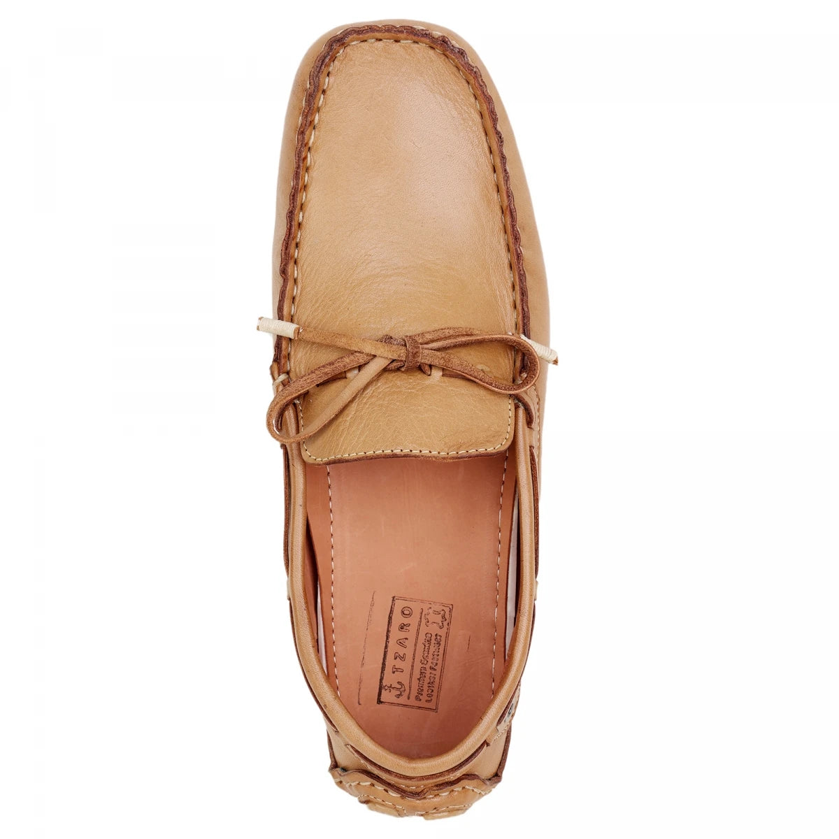 Pure Leather Light Tan Driving Shoe-STN2358LTN09