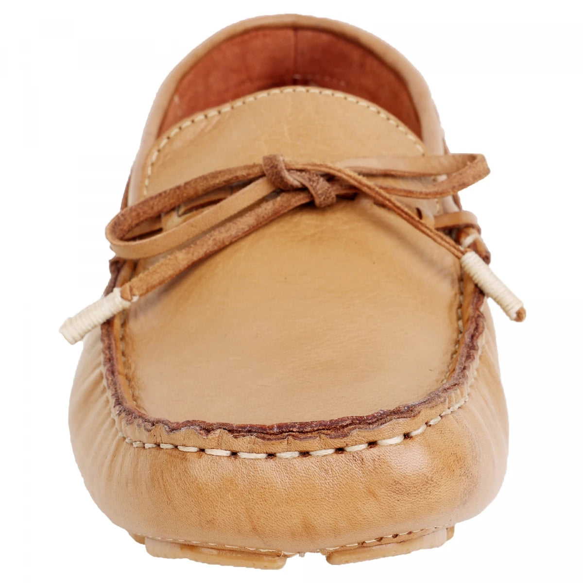 Pure Leather Light Tan Driving Shoe-STN2358LTN09