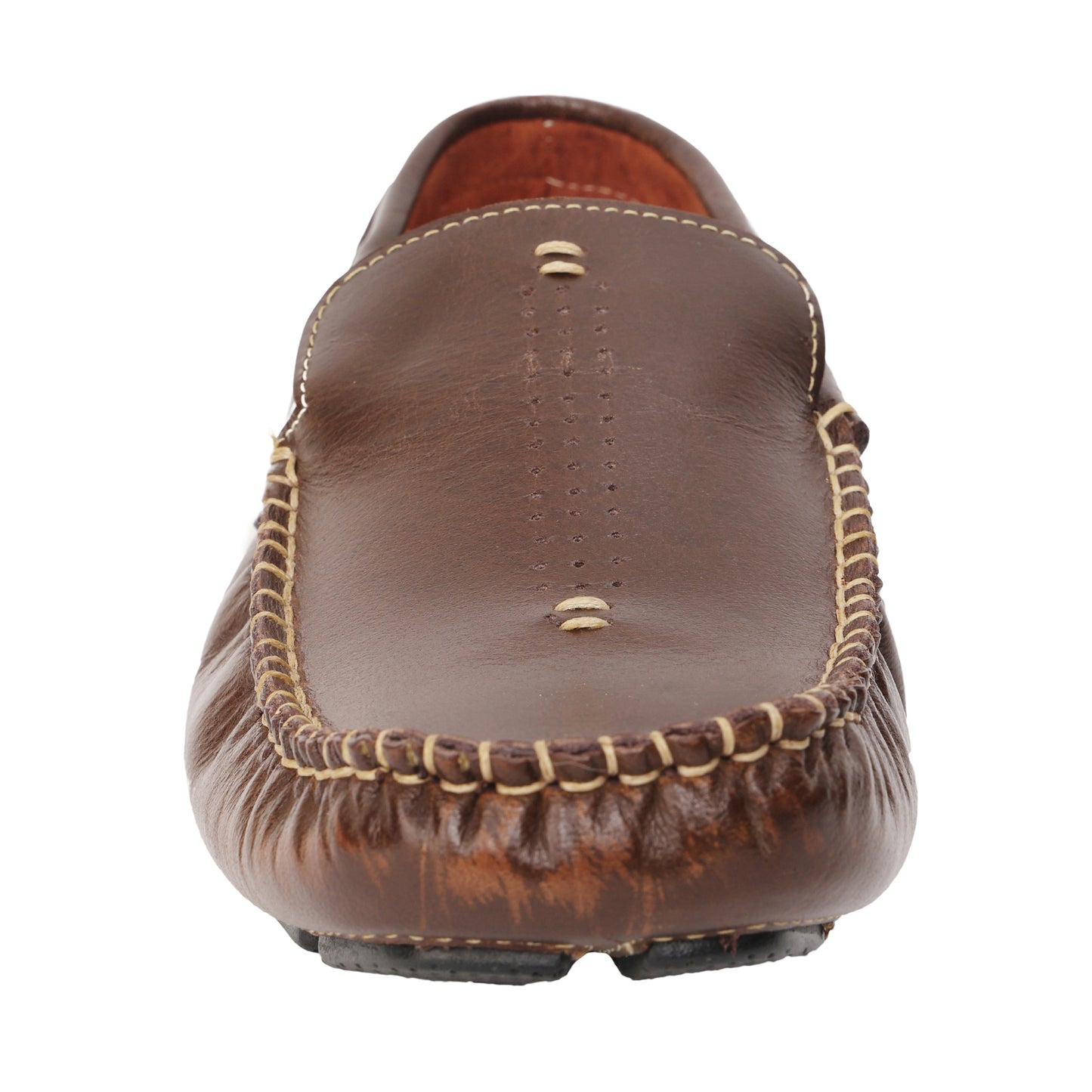 Pure Leather, Moc-toe Construction, Coffee Color Driving Shoe, STN2359CFF34