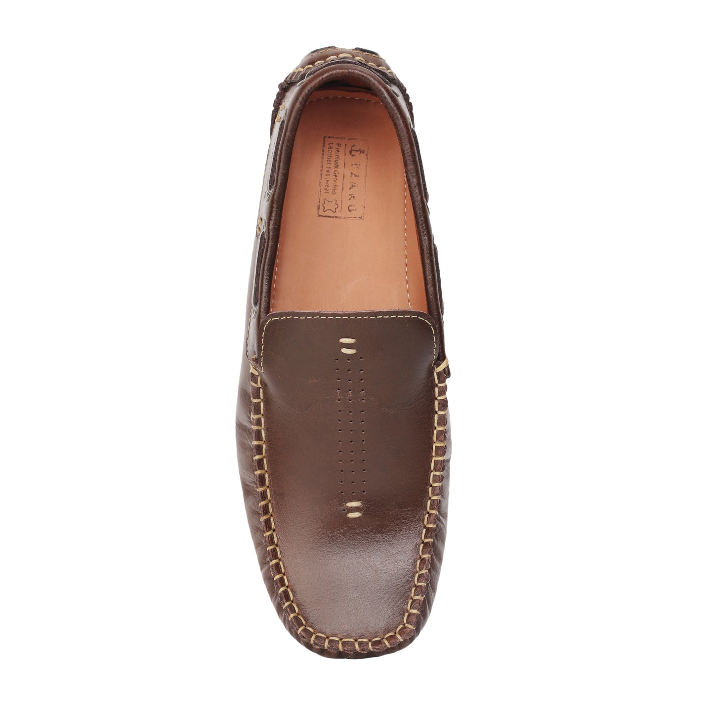 Pure Leather, Moc-toe Construction, Coffee Color Driving Shoe, STN2359CFF34