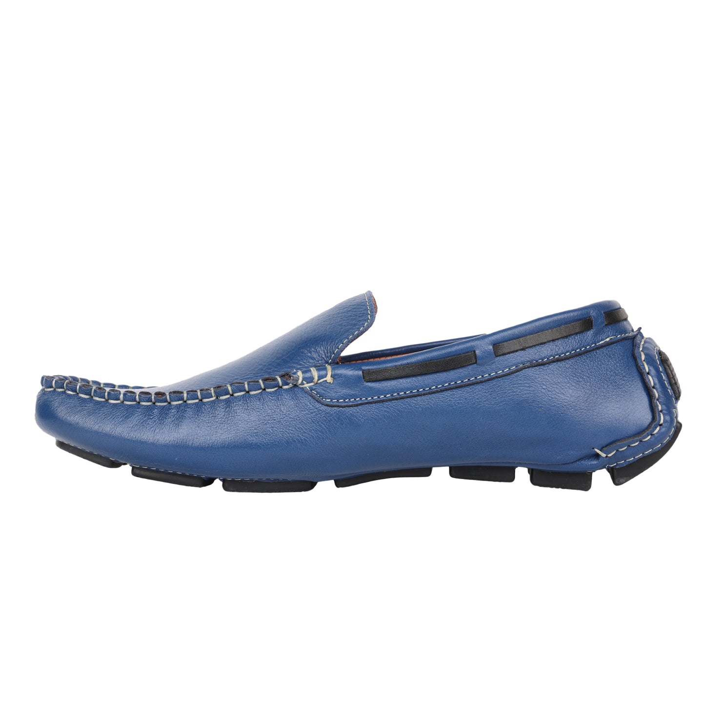 Pure Leather, Moc-toe Construction, Blue Driving Shoe, STN2360BLU49