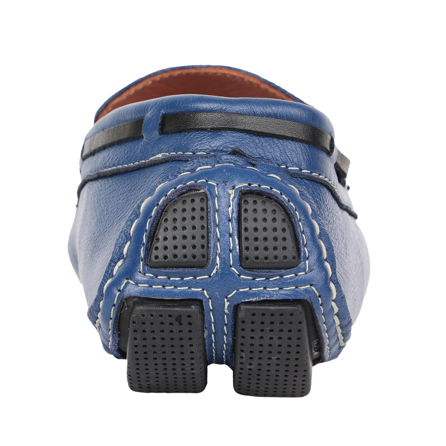 Pure Leather, Moc-toe Construction, Blue Driving Shoe, STN2360BLU49