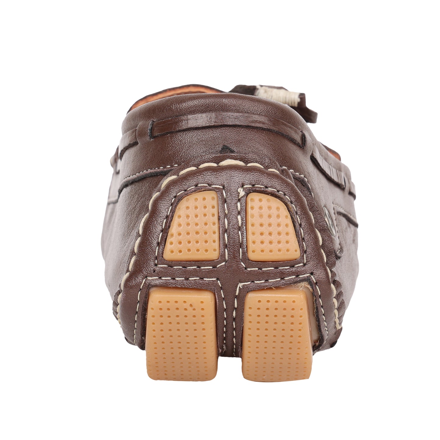 Pure Leather, Moc-toe Construction, Chocolate Color Driving Shoe, STN2360CHR09