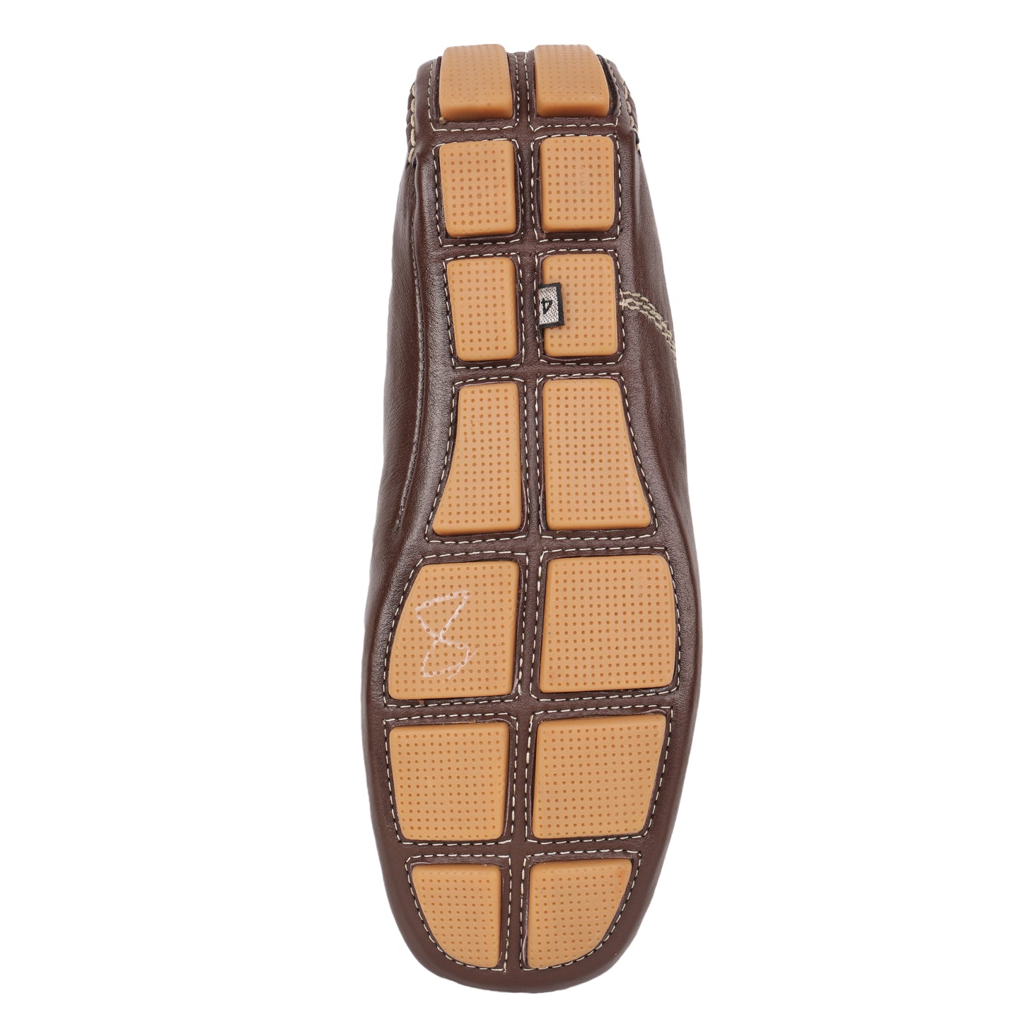 Pure Leather, Moc-toe Construction, Chocolate Color Driving Shoe, STN2360CHR09