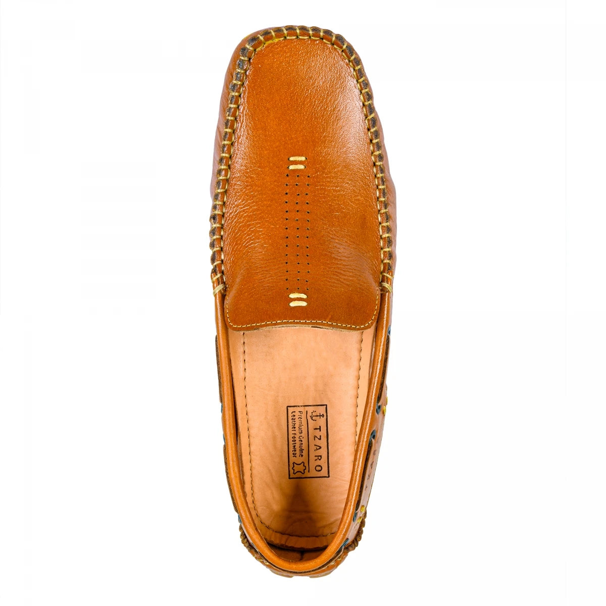 Pure Leather Driving Shoes with Rubber Sole- STN2362TZCRNC