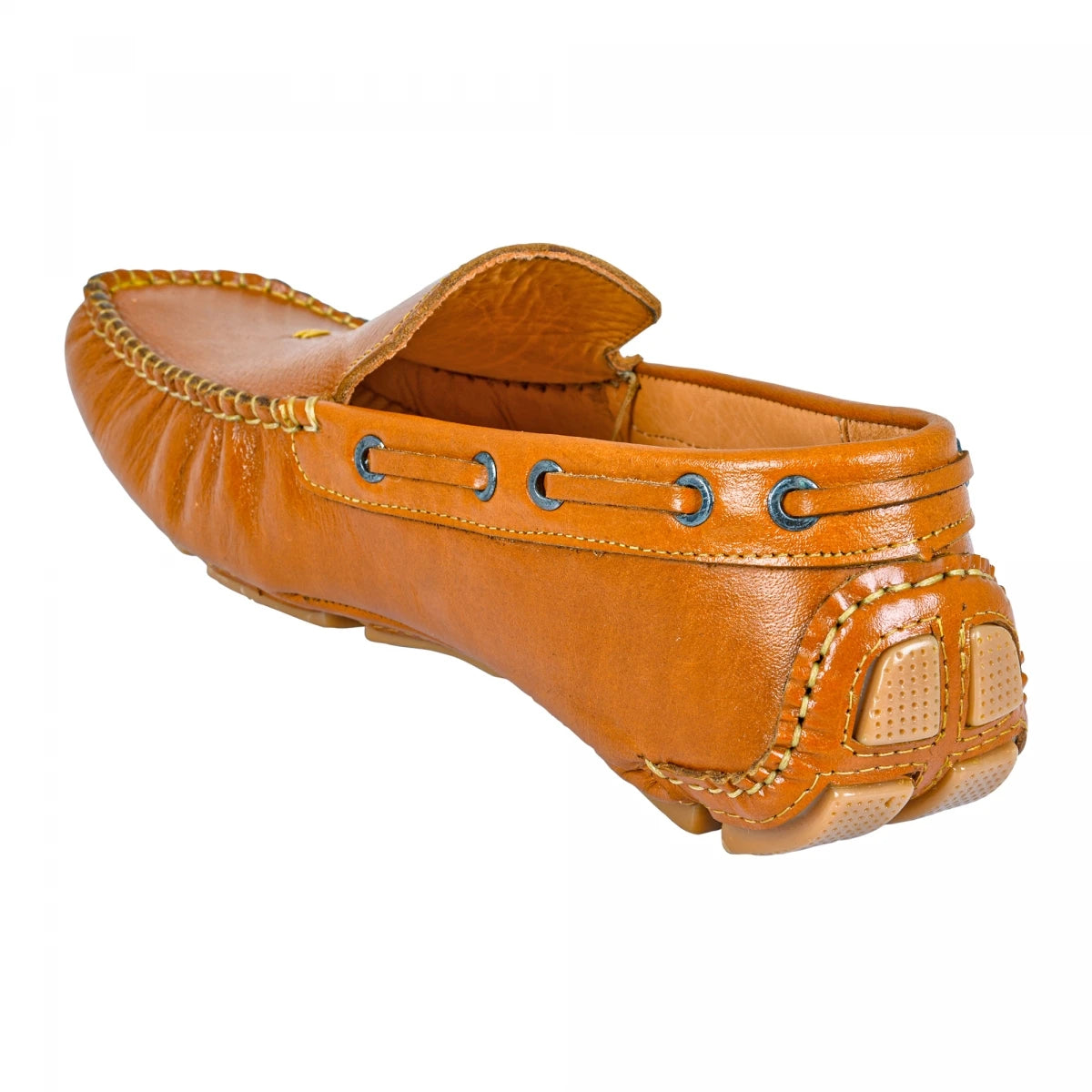 Pure Leather Driving Shoes with Rubber Sole- STN2362TZCRNC