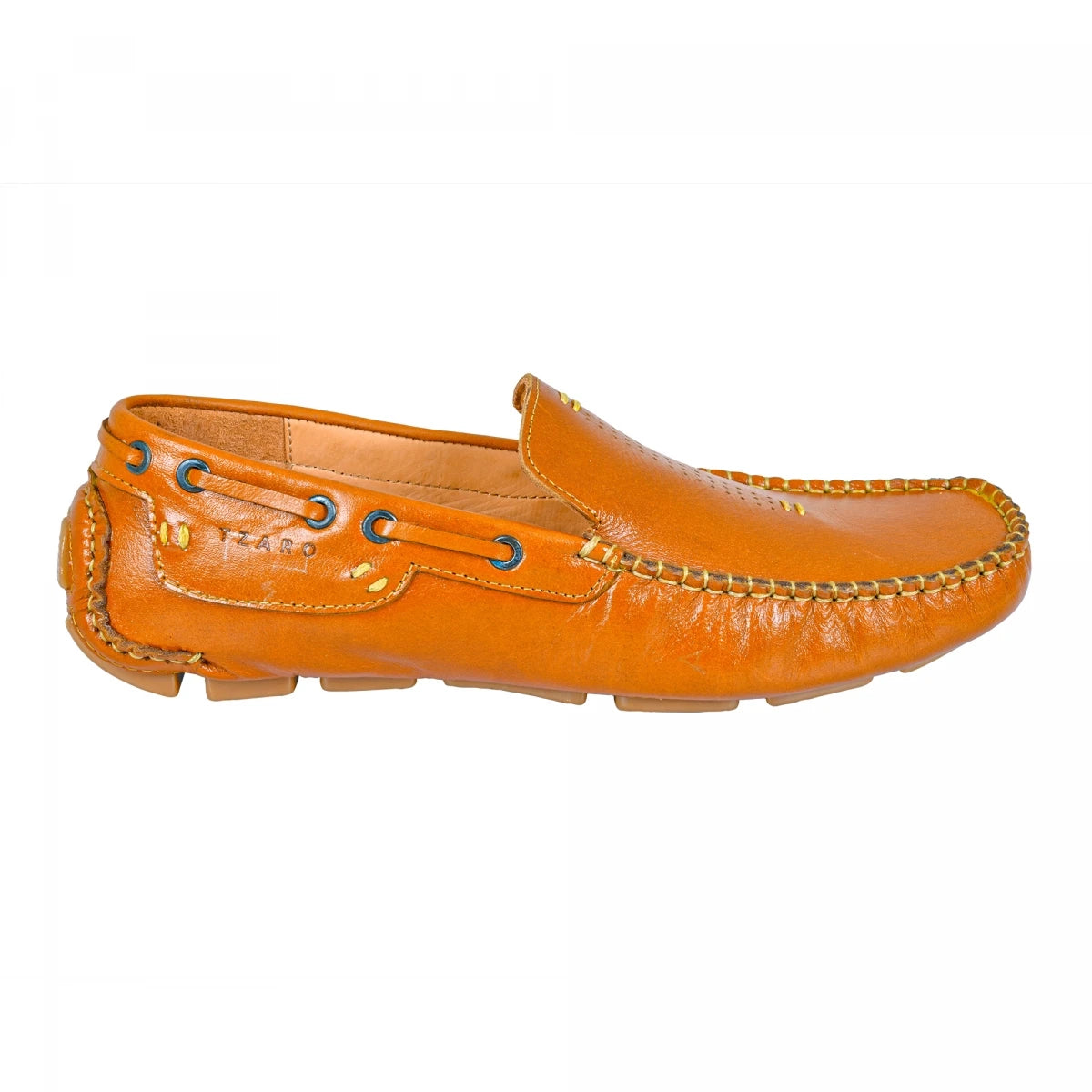Pure Leather Driving Shoes with Rubber Sole- STN2362TZCRNC