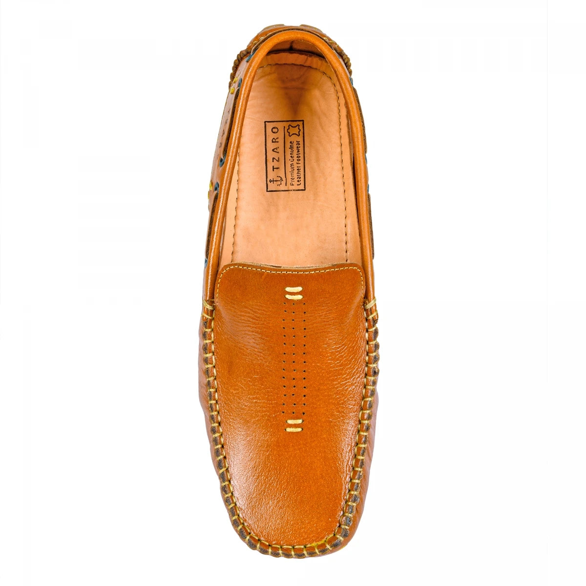 Pure Leather Driving Shoes with Rubber Sole- STN2362TZCRNC