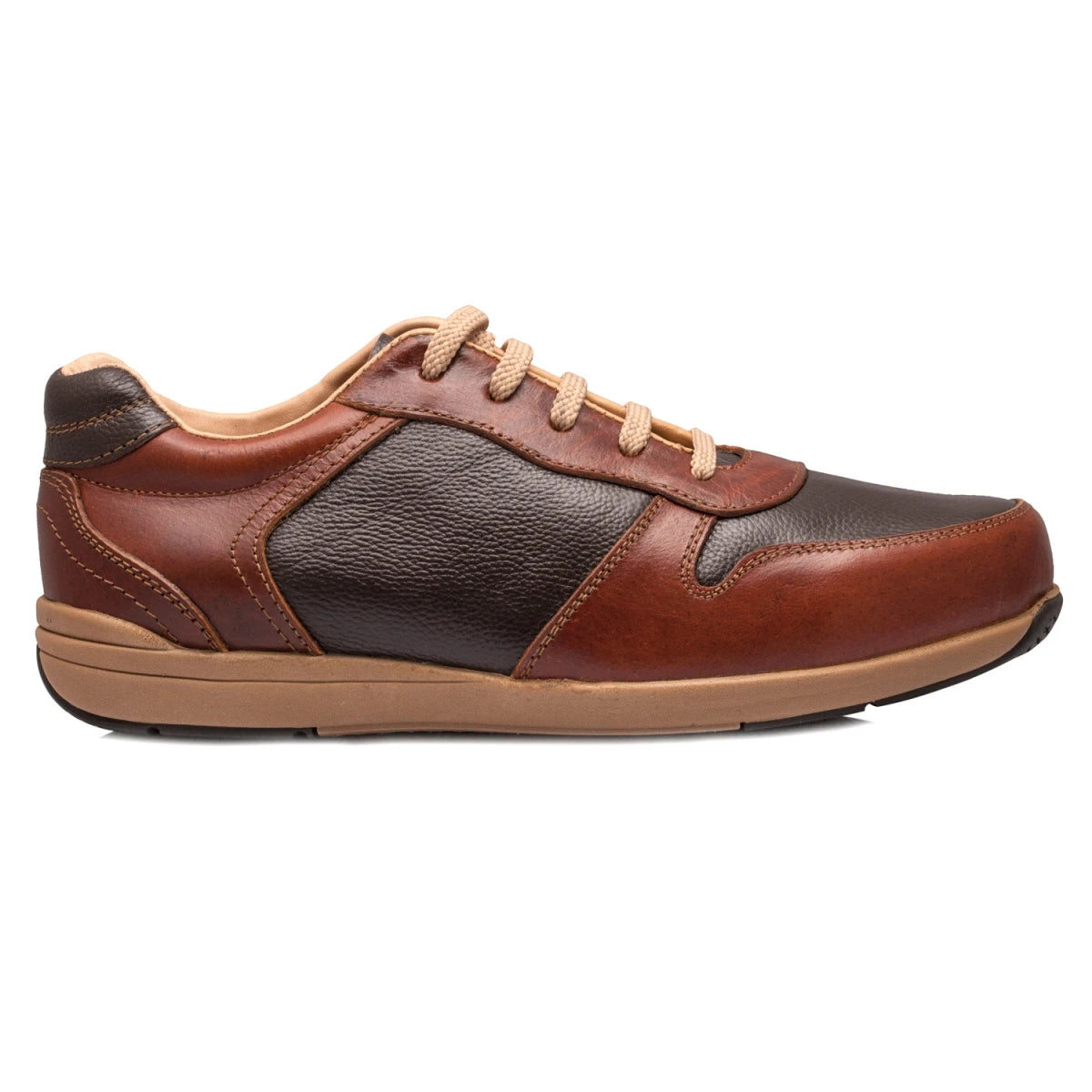 Pure Leather Sneaker - Marathon (Tan with Chocolate), TBSE1801CHC