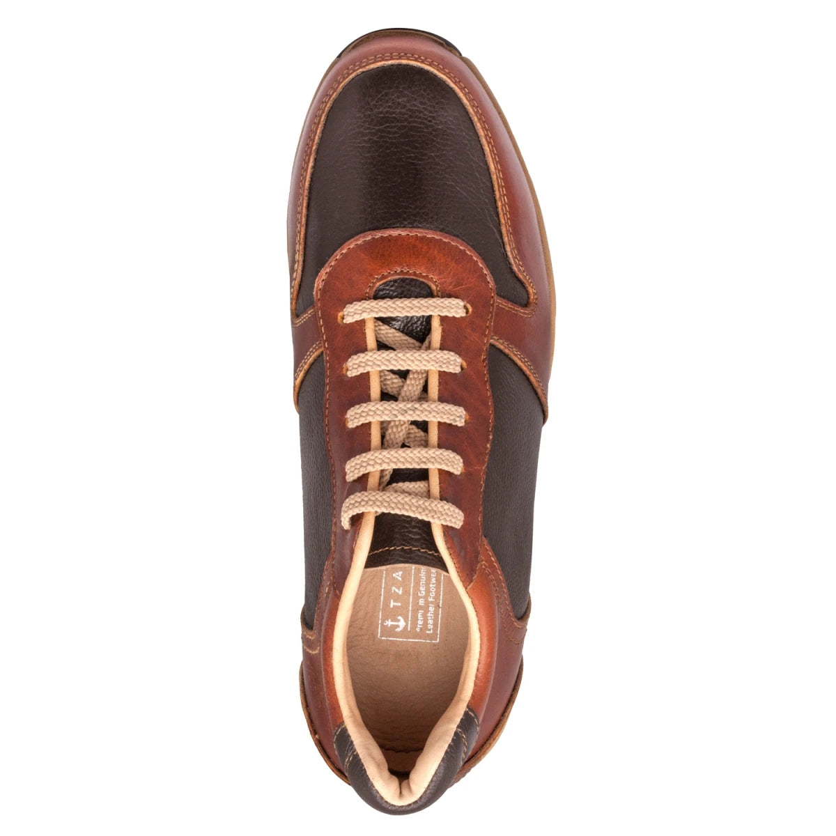 Pure Leather Sneaker - Marathon (Tan with Chocolate), TBSE1801CHC