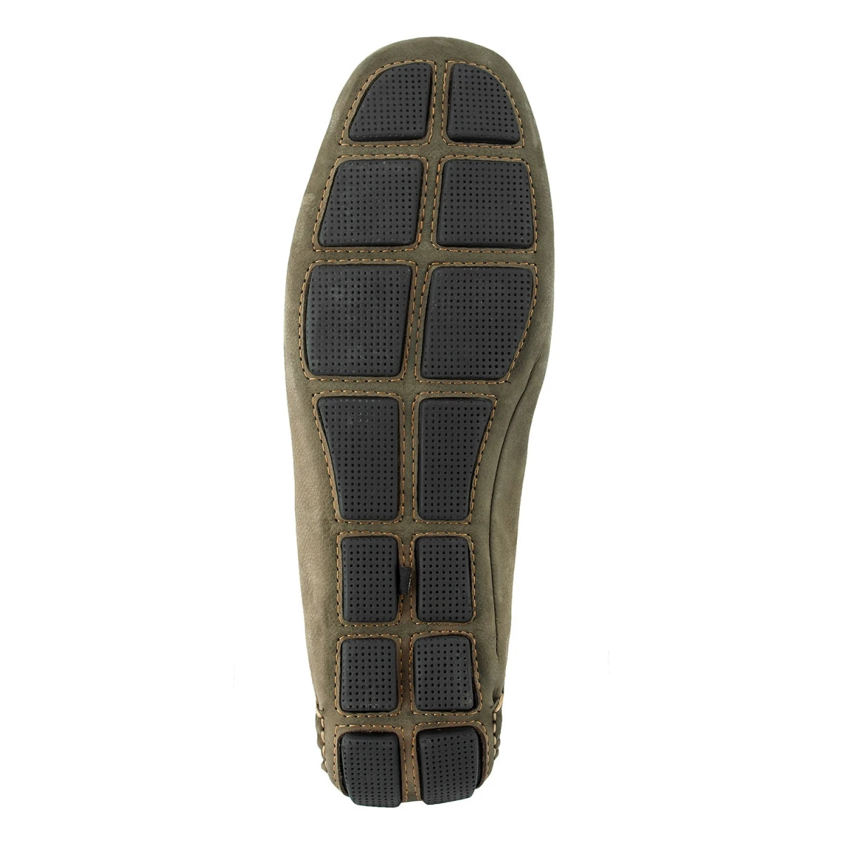 Pure Leather Olive-Green Driving Shoes - STN2347NUOLV