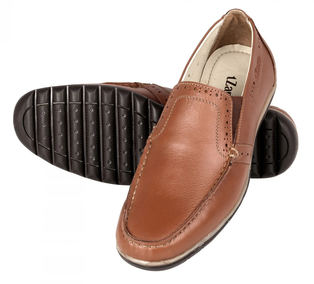Pure Leather Tan Color Comfortable Loafer - Jhonny (Tan), TP1901PNCHTN