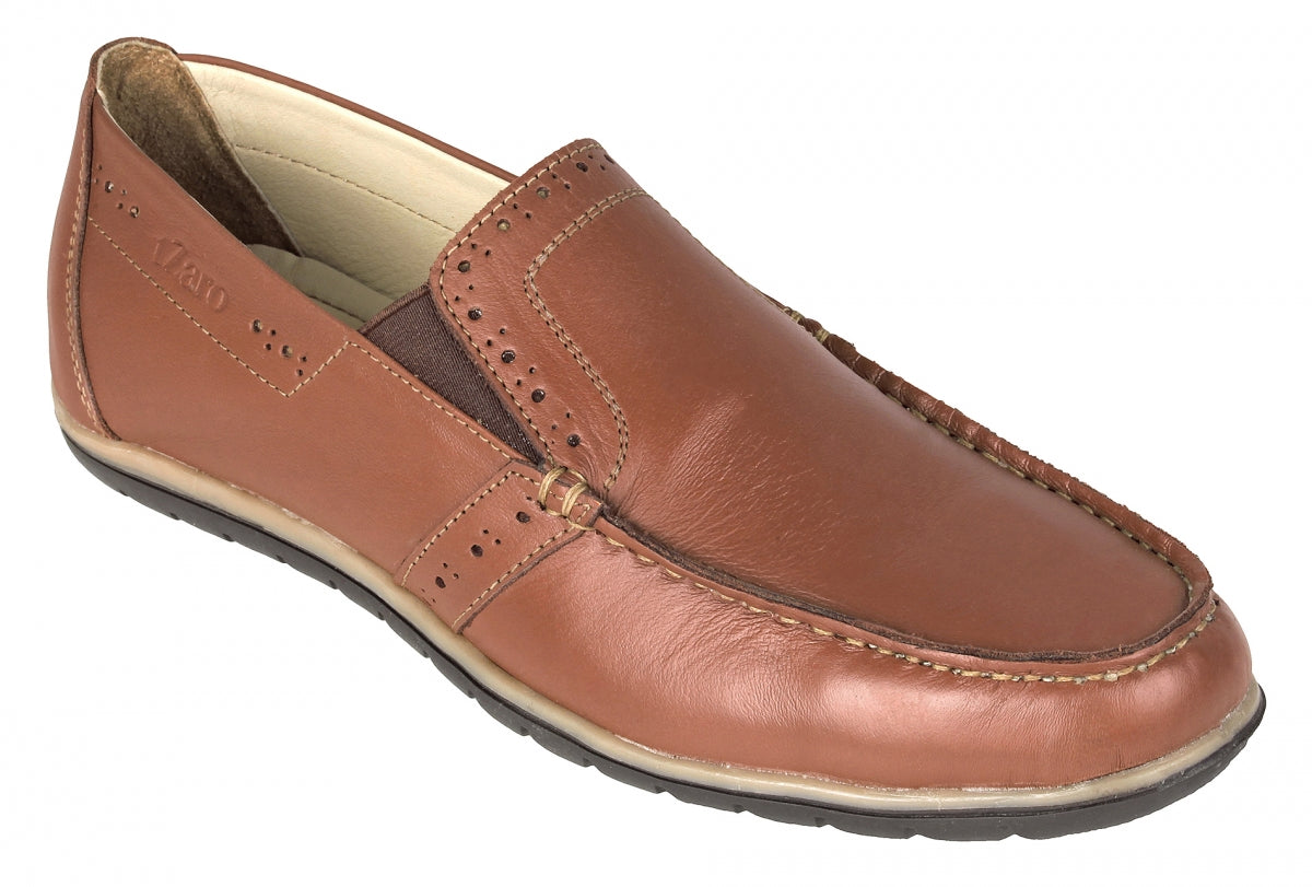 Tan Brown Leather Loafers