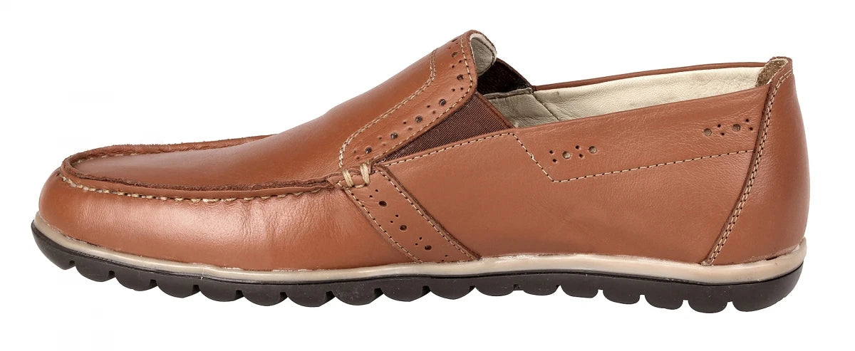 Pure Leather Tan Color Comfortable Loafer - Jhonny (Tan), TP1901PNCHTN