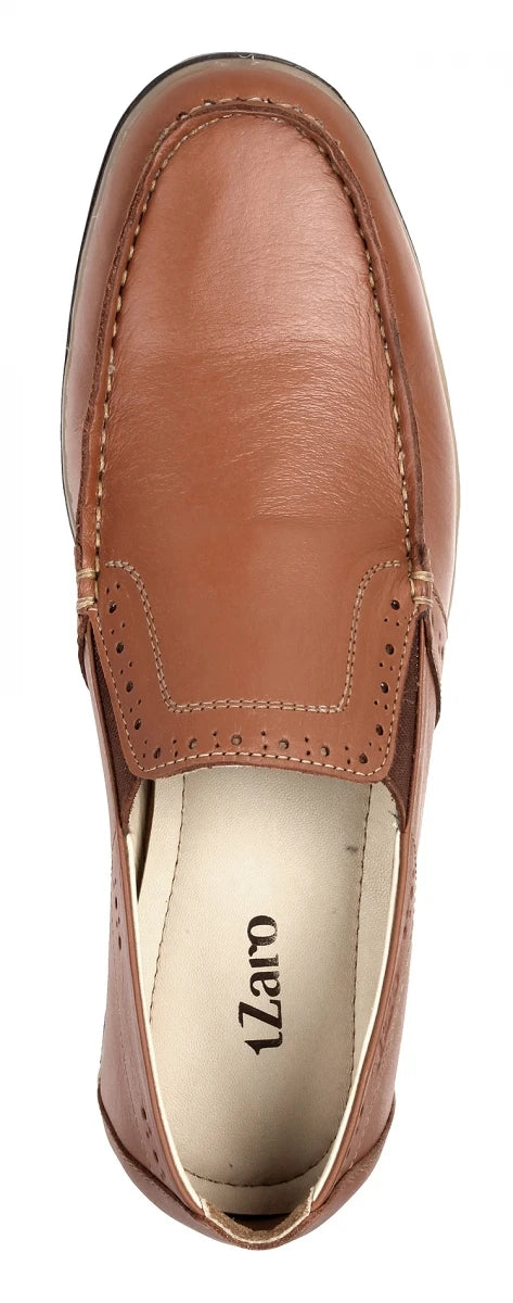 Pure Leather Tan Color Comfortable Loafer - Jhonny (Tan), TP1901PNCHTN