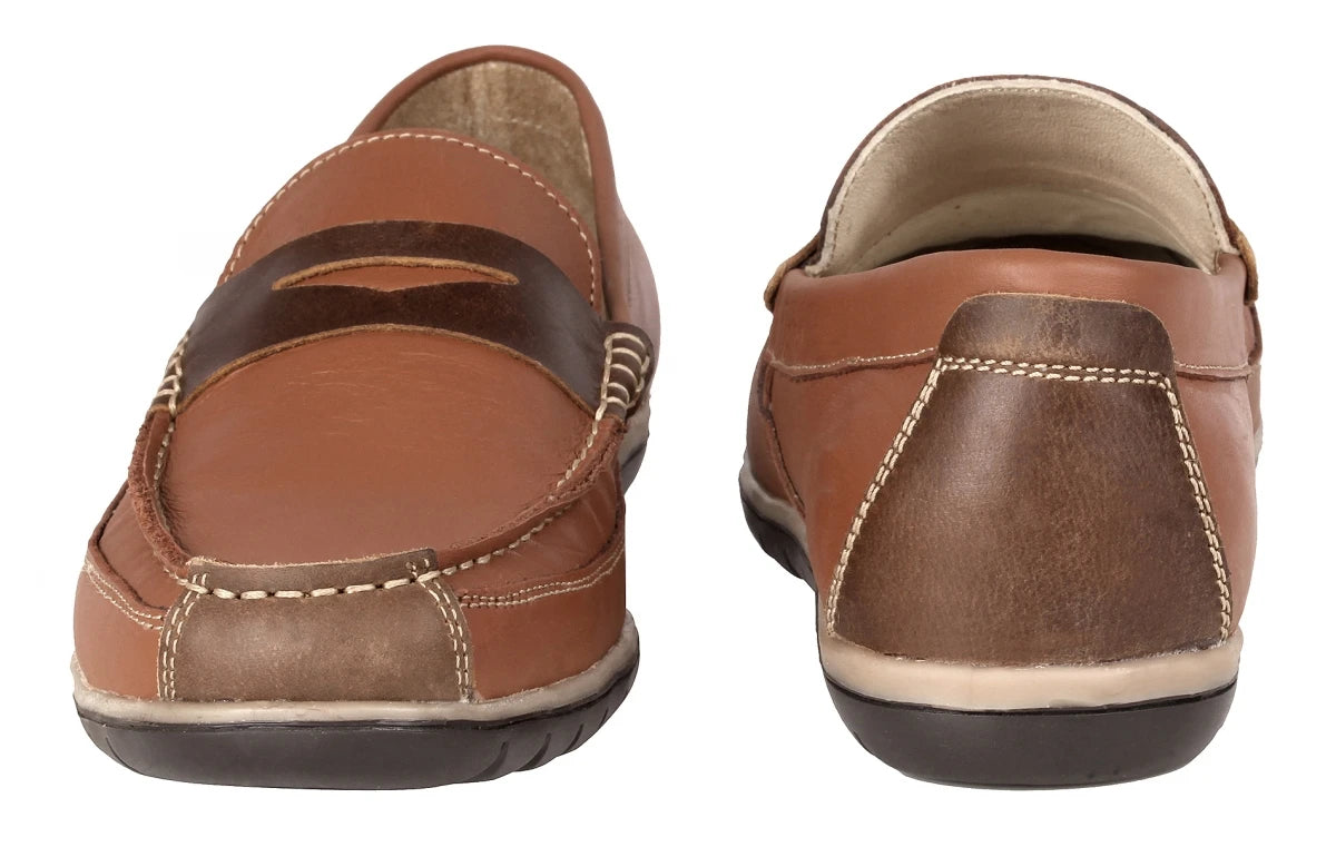 Pure Leather Tan Loafer - James, TP1902SDLTN