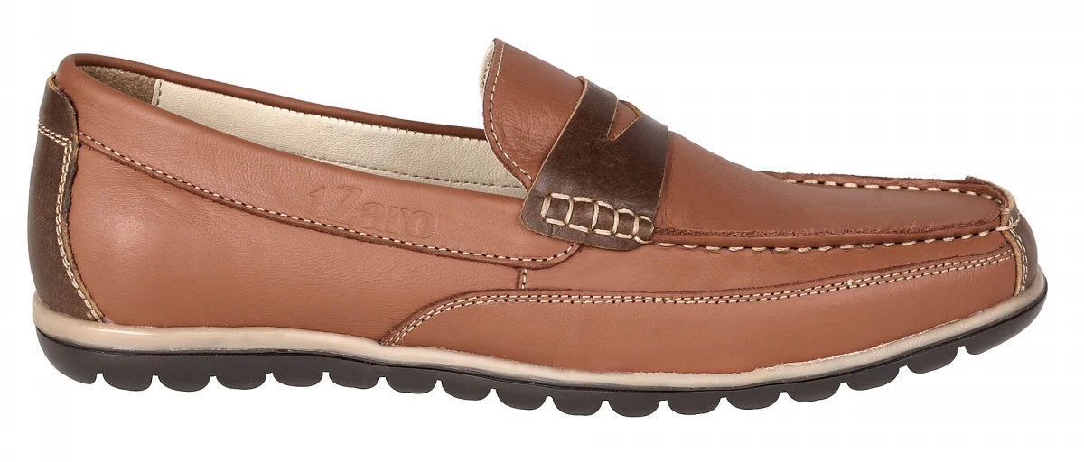 Pure Leather Tan Loafer - James, TP1902SDLTN