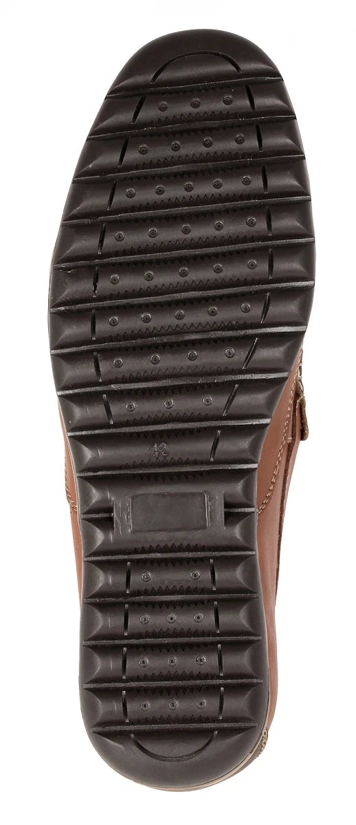 Pure Leather Tan Loafer - James, TP1902SDLTN