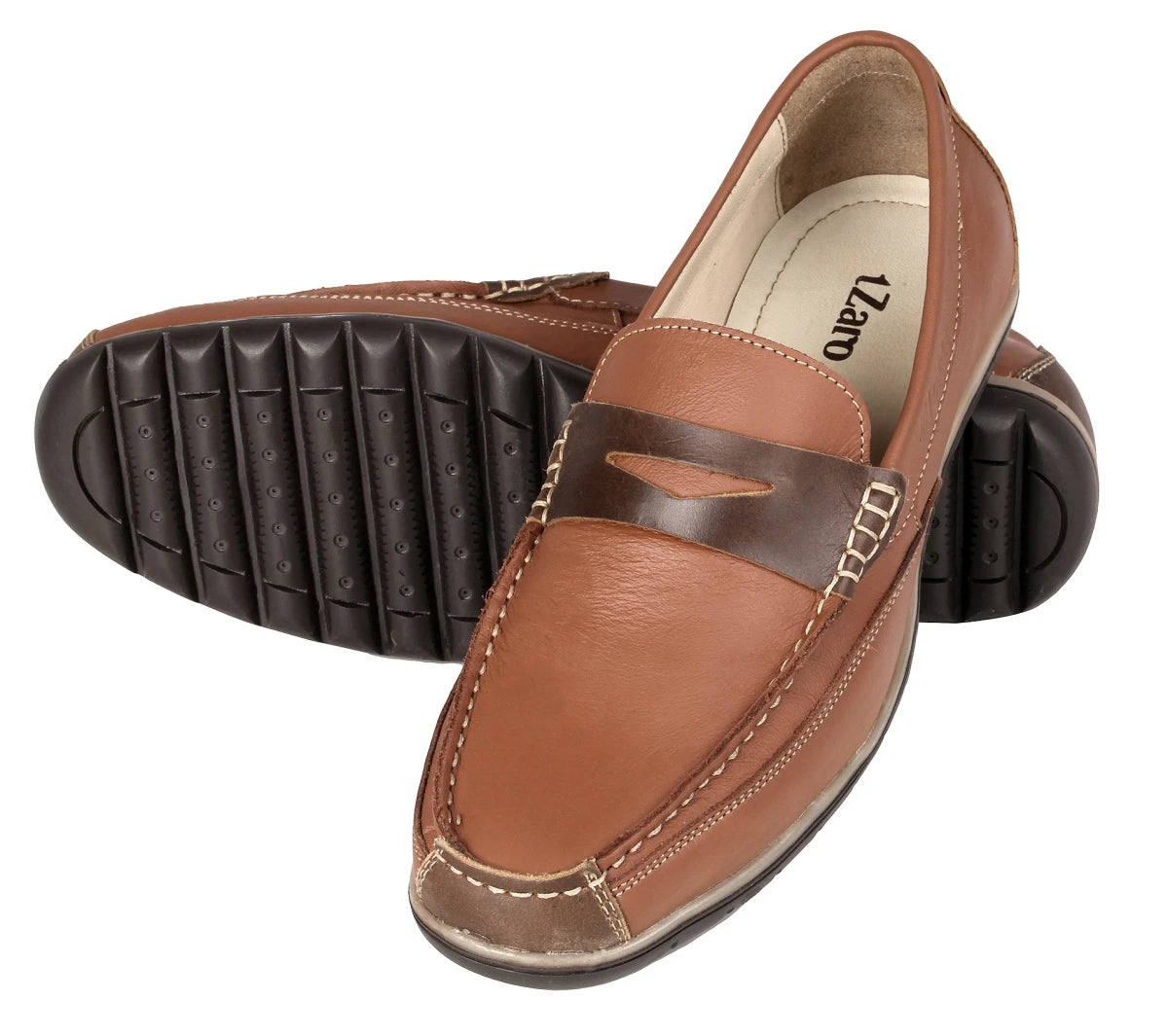 Pure Leather Tan Loafer - James, TP1902SDLTN