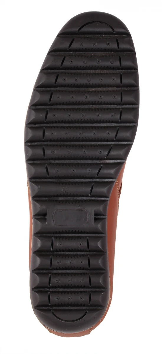 Pure Leather Tan Color Loafer - Hugo, TP1903ELATN