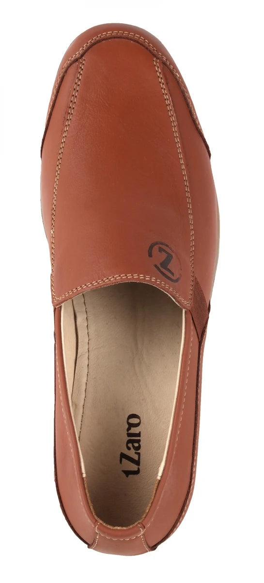 Pure Leather Tan Color Loafer - Hugo, TP1903ELATN