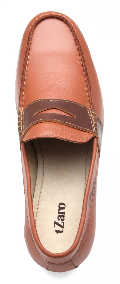 TZARO Leather Tan Brown Color Casual Lifestyle Shoes - Dylan, TP1904SADTN