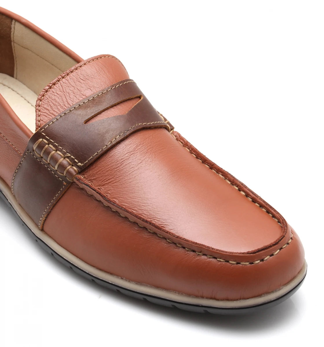 TZARO Leather Tan Brown Color Casual Lifestyle Shoes - Dylan, TP1904SADTN