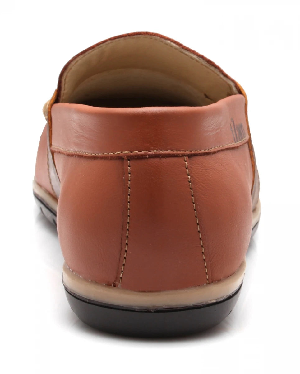 TZARO Leather Tan Brown Color Casual Lifestyle Shoes - Dylan, TP1904SADTN