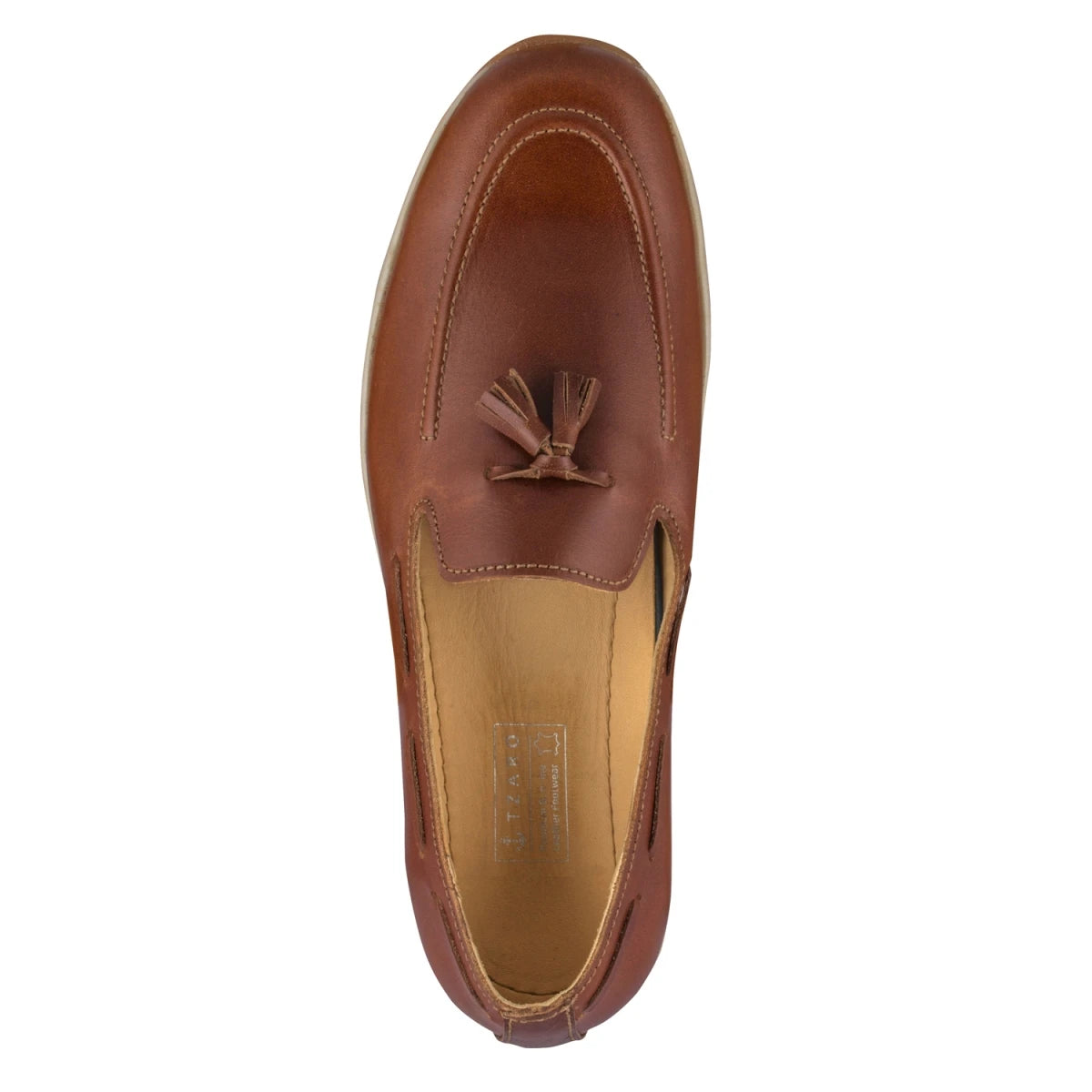 Pure Leather Tan Loafer with a Tassel - Captain, TP1905TAN