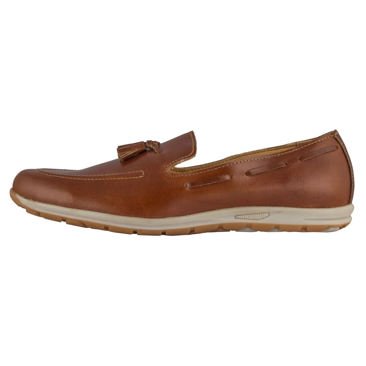 Pure Leather Tan Loafer with a Tassel - Captain, TP1905TAN