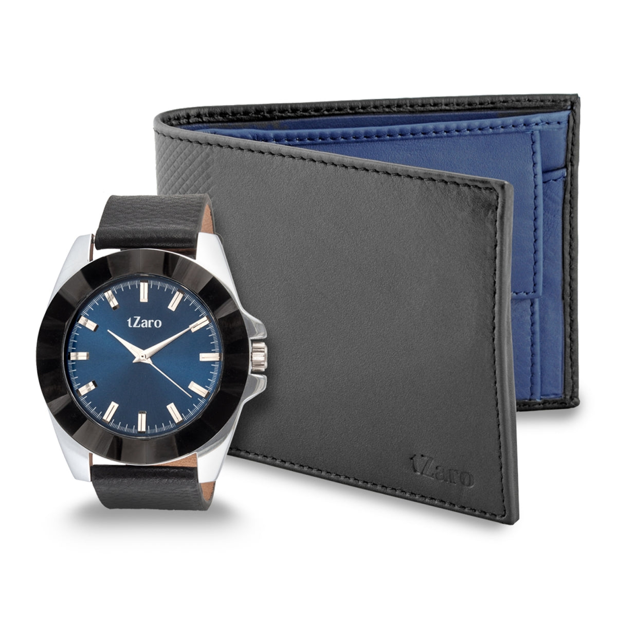 Blue dial, Crystal Ring Watch with Pure Leather Wallet – BlueStar, TZ2371IQ12GF