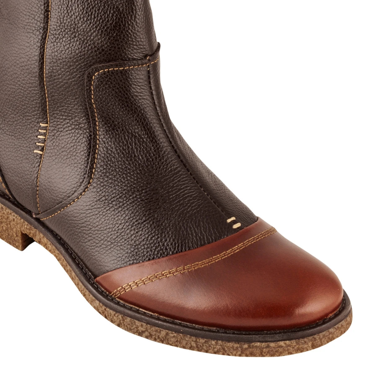 Pure Leather Chocolate Color Boots - Thunderbolt, SH3223CHSNK