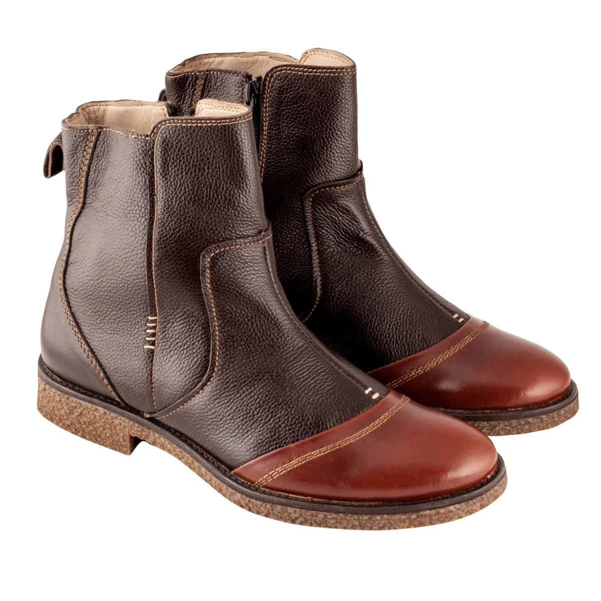 Pure Leather Chocolate Color Boots - Thunderbolt, SH3223CHSNK